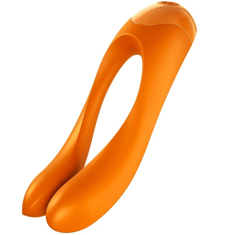 SATISFYER - CANDY CANE ORANGE FINGER VIBRATOR