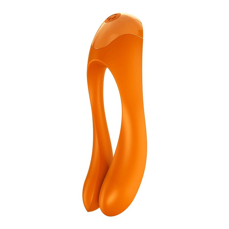 SATISFYER - CANDY CANE ORANGE FINGER VIBRATOR