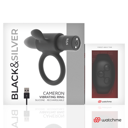 BLACK&amp;SILVER - CAMERON REMOTE CONTROL COCKRING WATCHME