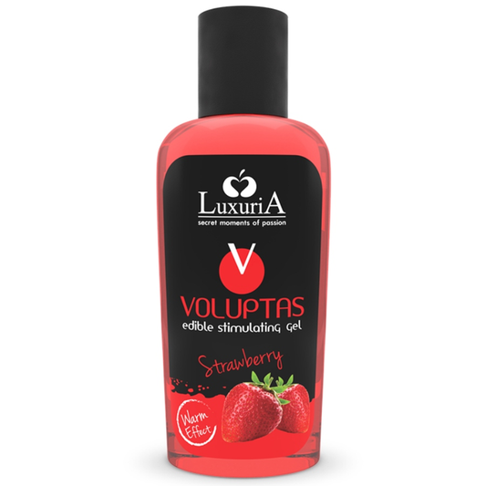 INTIMATELINE LUXURIA - VOLUPTAS EDIBLE MASSAGE GEL WITH HEAT EFFECT - STRAWBERRY 100 ML