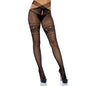 LEG AVENUE - LACE FISHNET STOCKINGS WITH ELEMENT ON THE THIGH ONE SIZE