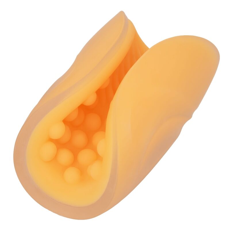 CALEXOTICS - BEADED GRIP ORANGE TEXTURED MASTURBATOR