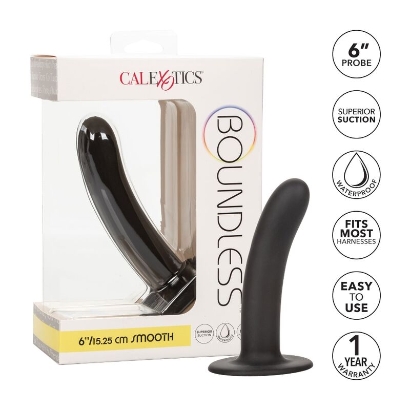 CALEXOTICS - BOUNDLESS SMOOTH DILDO 15.25 CM COMPATIBLE WITH HARNESS