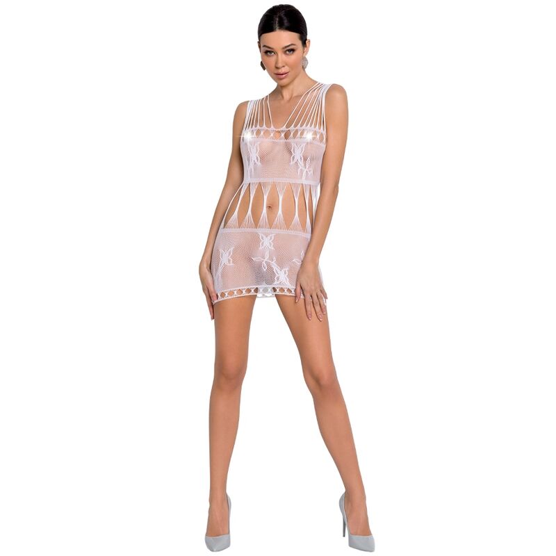 PASSION - WOMAN BS090 BODYSTOCKING BLANCO TALLA UNICA