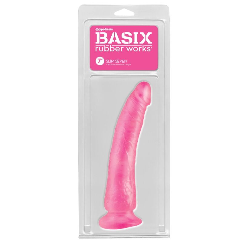 BASIX - SLIM JELLY PENIS 19 CM PINK