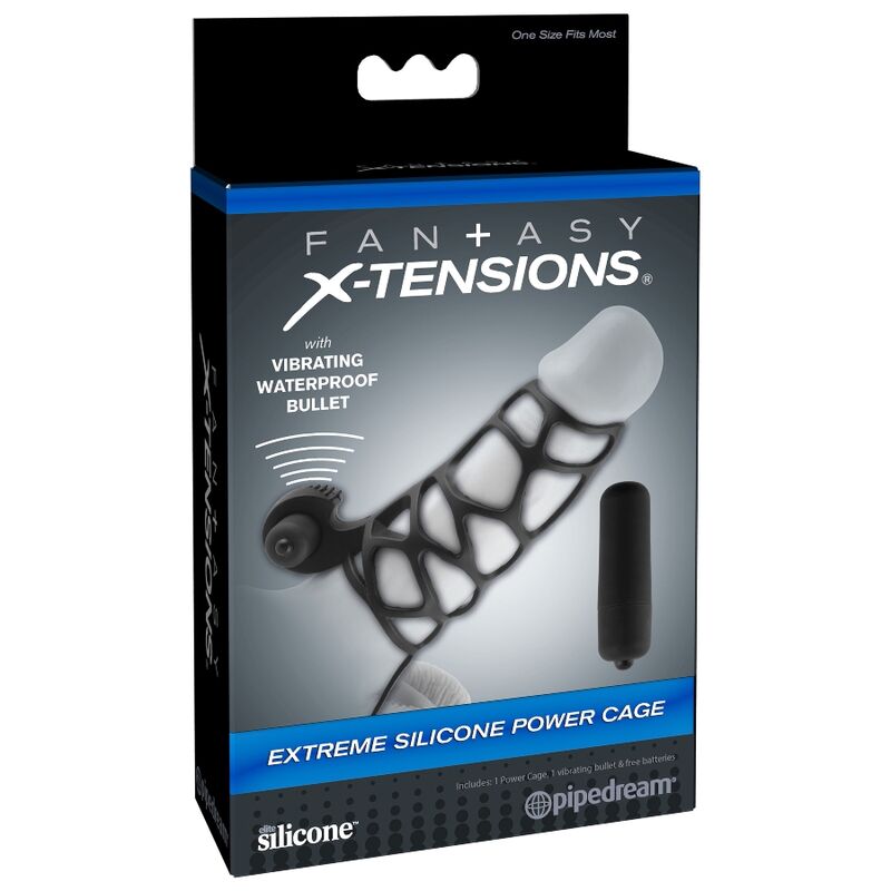 FANTASY X-TENSIONS - SILICONE PENIS SLEEVE WITH VIBRATOR