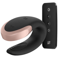 SATISFYER - DOUBLE LOVE APP VIBRATOR FOR COUPLES LUXURY BLACK