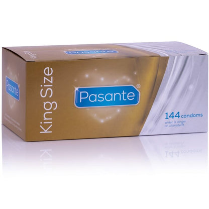 PASANTE - KING MS LONG AND WIDE CONDOMS BOX OF 144 UNITS