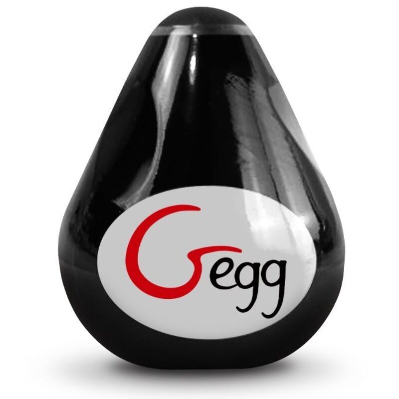 G-VIBE - BLACK REUSABLE TEXTURED MASTURBATOR EGG