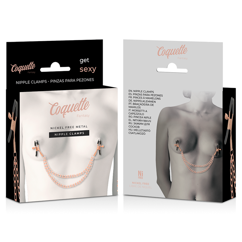 COQUETTE CHIC DESIRE - FANTASY METAL NIPPLE CLAMPS WITH CHAIN