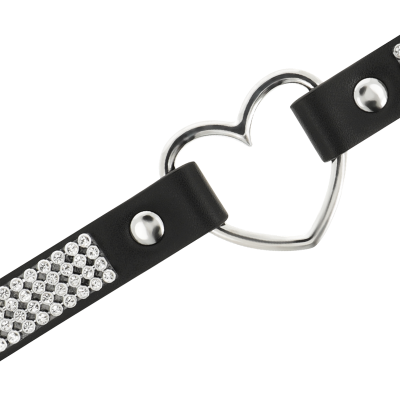 COQUETTE CHIC DESIRE - HEART VEGAN LEATHER CHOKER