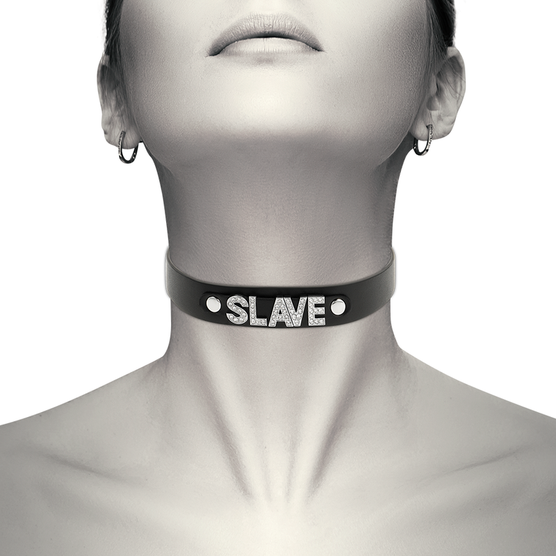 COQUETTE CHIC DESIRE - VEGAN LEATHER SLAVE CHOKER