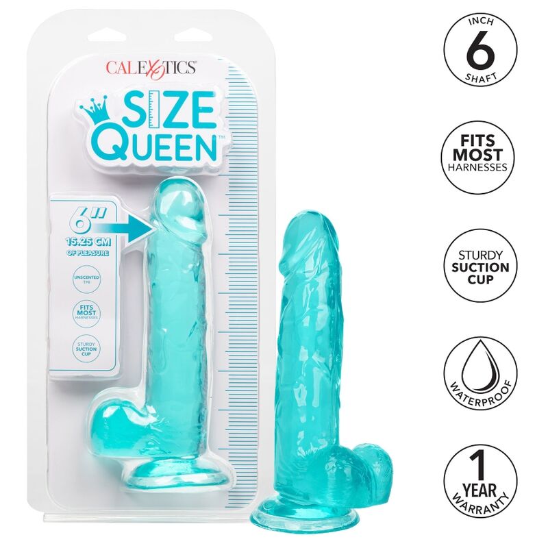 CALEXOTICS - QUEEN SIZE BLUE DILDO 15.3 CM