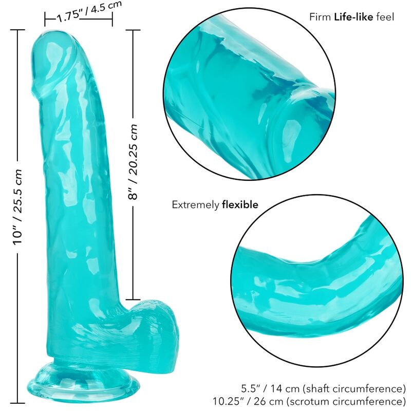 CALEXOTICS - QUEEN SIZE BLUE DILDO 20.3 CM