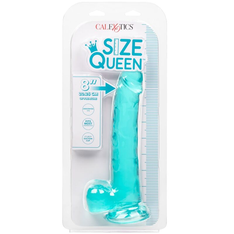 CALEXOTICS - SIZE QUEEN DILDO AZUL 20.3 CM