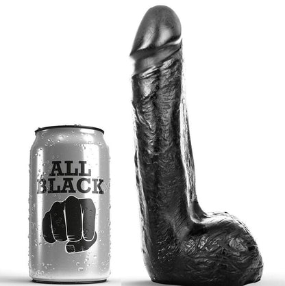 ALL BLACK - SOFT BLACK REALISTIC DILDO 20 CM