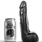 ALL BLACK - SOFT BLACK REALISTIC DILDO 20 CM