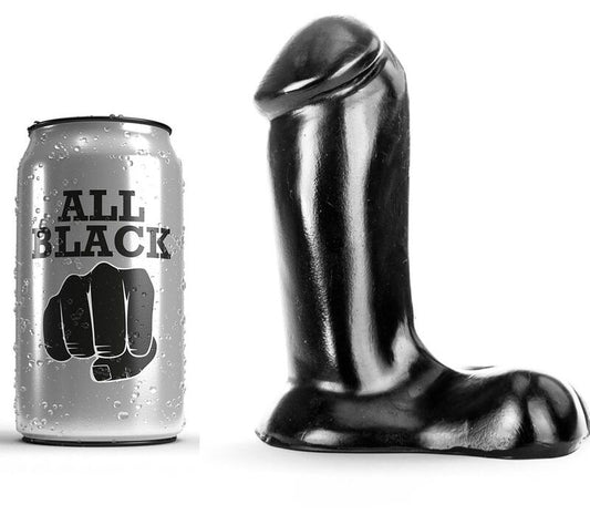 ALL BLACK - REALISTIC DILDO 14 CM