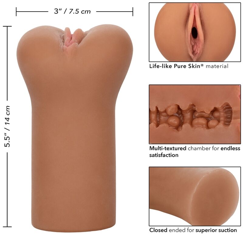 CALEXOTICS - BOUNDLESS VULVA MASTURBATOR CARAMEL TONE