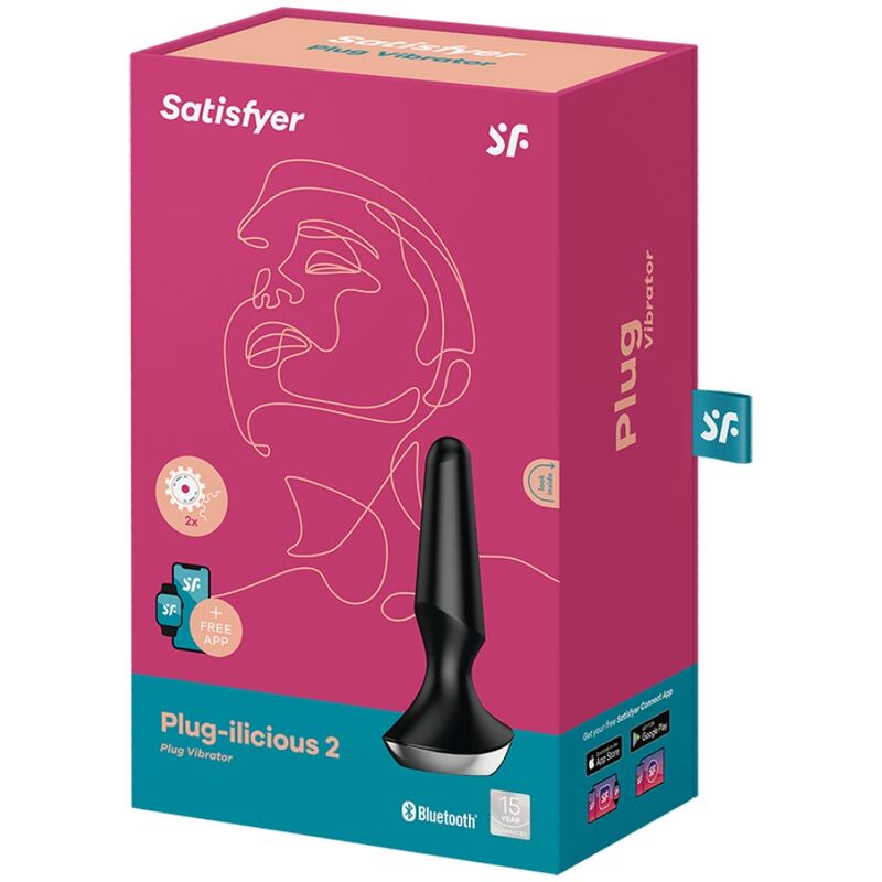 SATISFYER - PLUG ILICIOUS 2 BLACK VIBRATOR PLUG