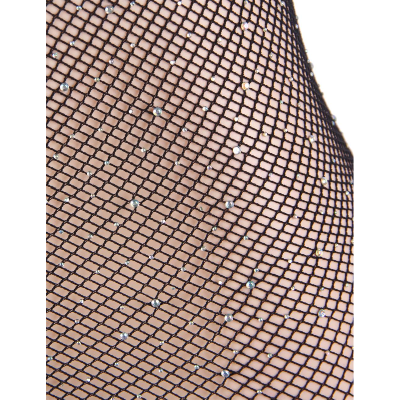 QUEEN LINGERIE - DIAMONDS NET BODY DRESS S/L