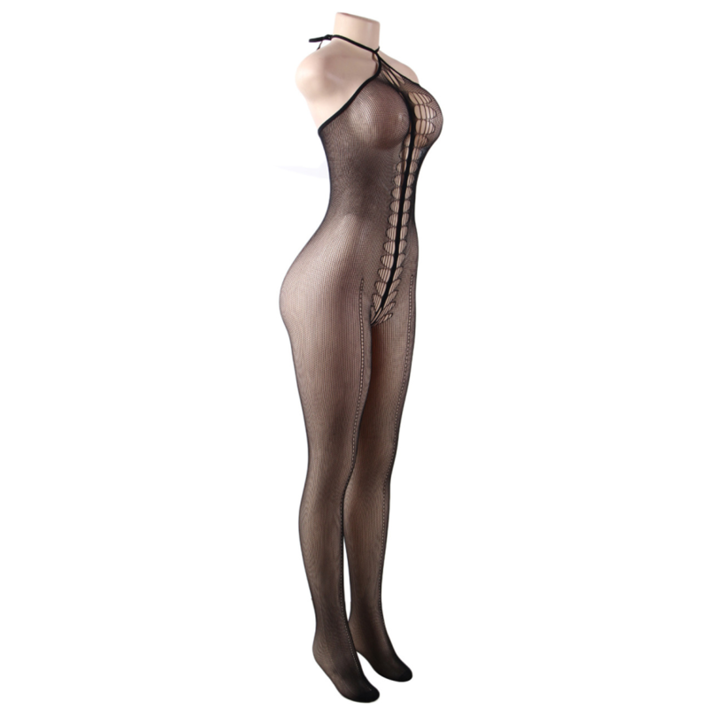 QUEEN LINGERIE - BODYSTOCKING CUELLO HALTER S/L