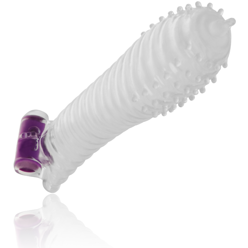 OHMAMA - TEXTURED PENIS SLEEVE WITH VIBRATING BULLET