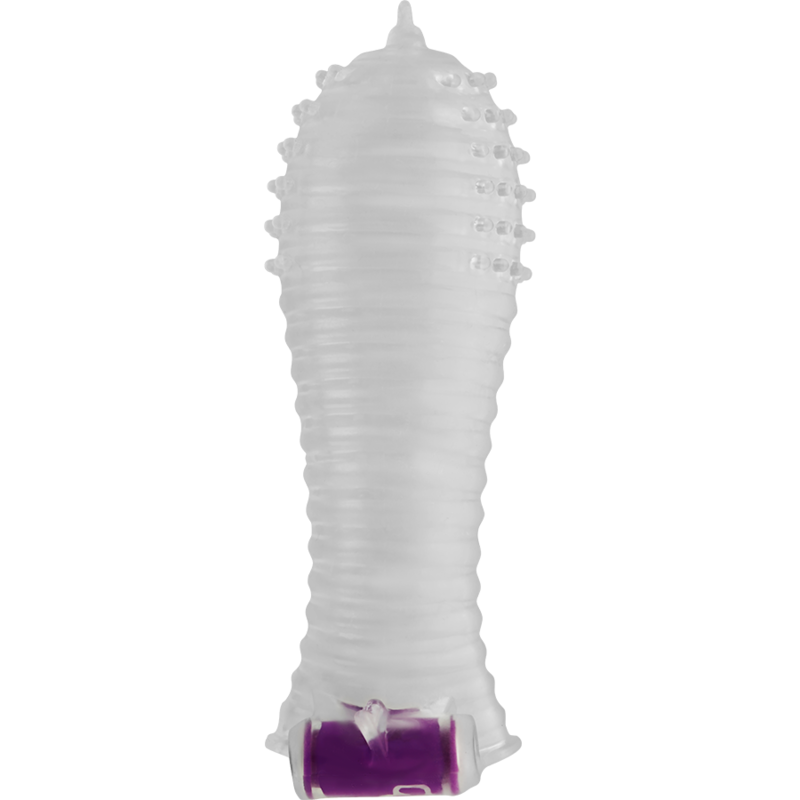 OHMAMA - TEXTURED PENIS SLEEVE WITH VIBRATING BULLET