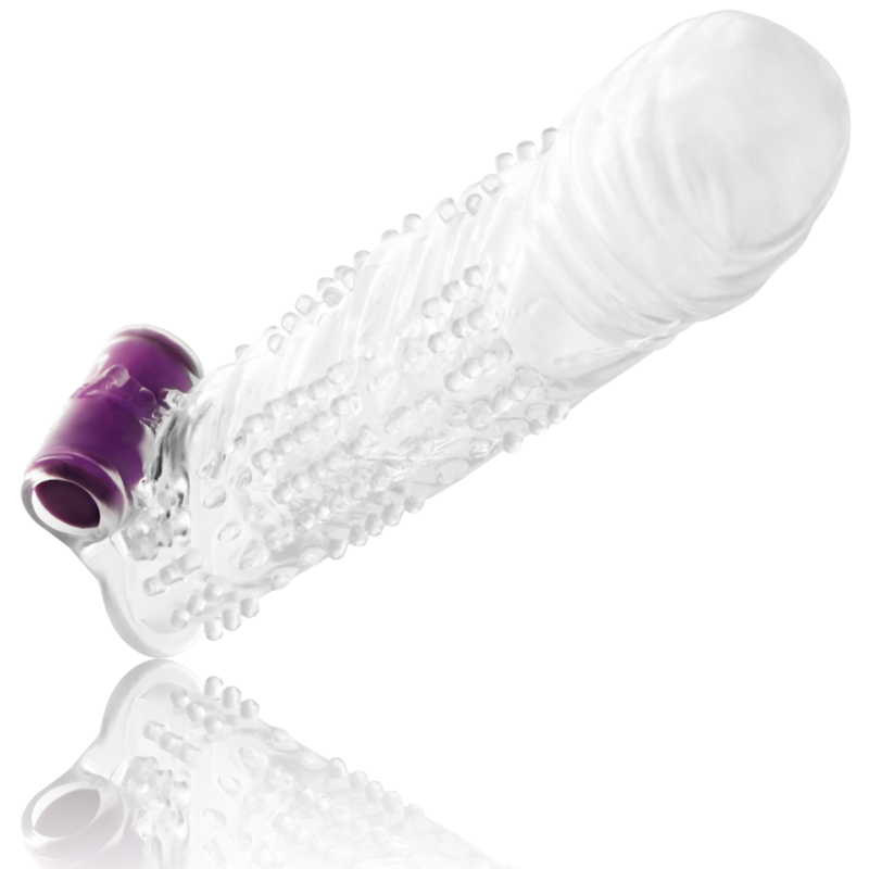 OHMAMA - TEXTURED PENIS SLEEVE WITH VIBRATING BULLET