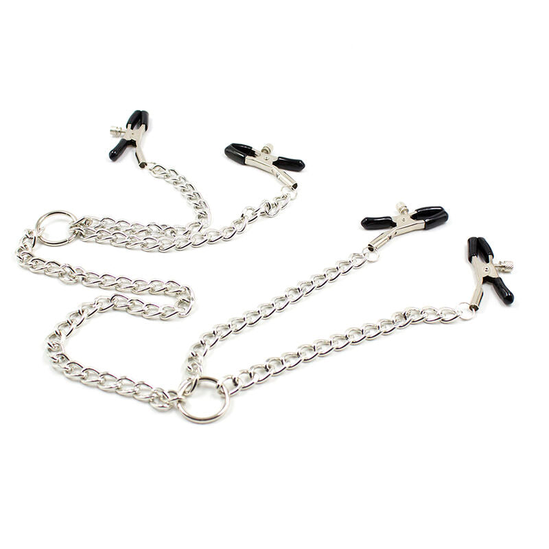 OHMAMA FETISH - 4 NIPPLE CLAMPS WITH CHAINS