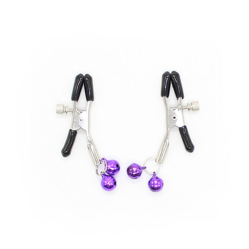 OHMAMA FETISH - NIPPLE CLAMPS WITH LILAC BELL