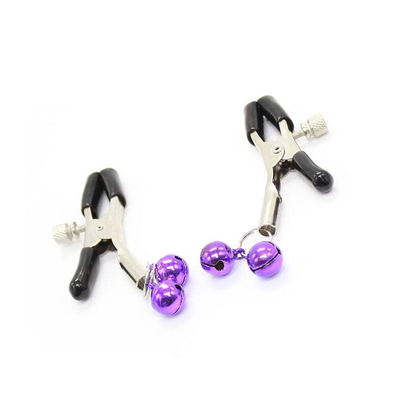 OHMAMA FETISH - NIPPLE CLAMPS WITH LILAC BELL