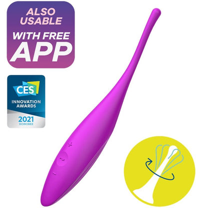 SATISFYER - TWIRLING JOY CLITORIS STIMULATOR FUCHSIA