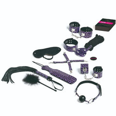 TEASE & PLEASE - SET OF 13 LILAC BONDAGE ACCESSORIES