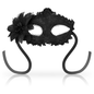 OHMAMA - VENETIAN STYLE ANTI-FACE MASKS SIDE FLOWER - BLACK