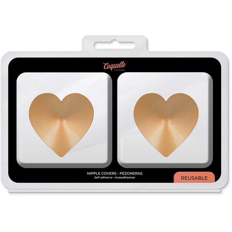 COQUETTE CHIC DESIRE - GOLDEN HEARTS NIPPLE COVERS