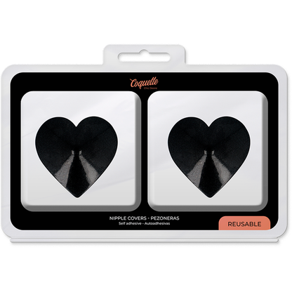 COQUETTE CHIC DESIRE - BLACK HEARTS NIPPLE COVERS