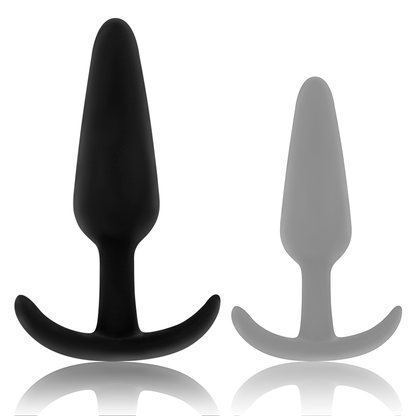 OHMAMA - MEDIUM SILICONE ANAL PLUG WITH HANDLE