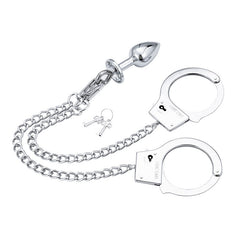 OHMAMA FETISH - HANDCUFFS WITH METAL AND PLUG