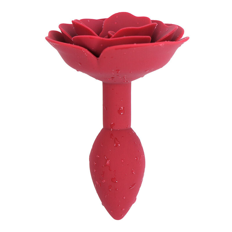 OHMAMA FETISH - RED ROSE SILICONE ANAL PLUG