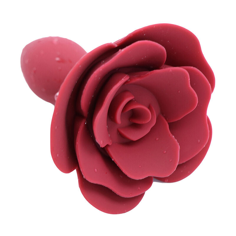 OHMAMA FETISH - RED ROSE SILICONE ANAL PLUG