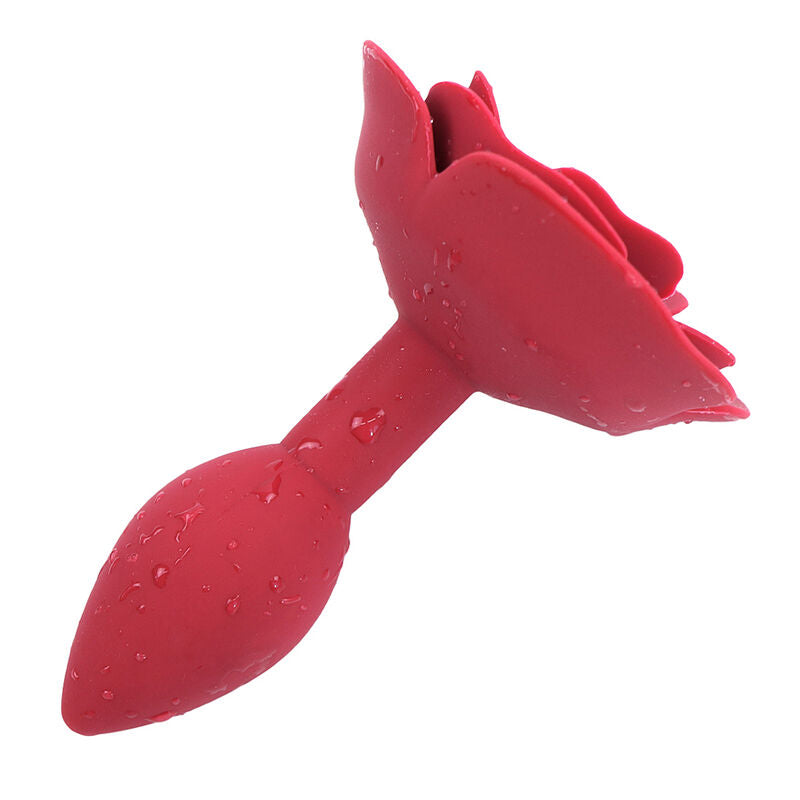 OHMAMA FETISH - RED ROSE SILICONE ANAL PLUG