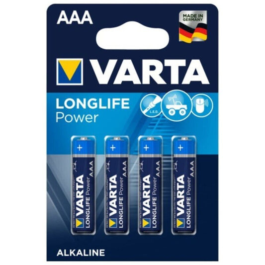 VARTA - LONGLIFE POWER AAA ALKALINE BATTERY LR03 BLISTER*4