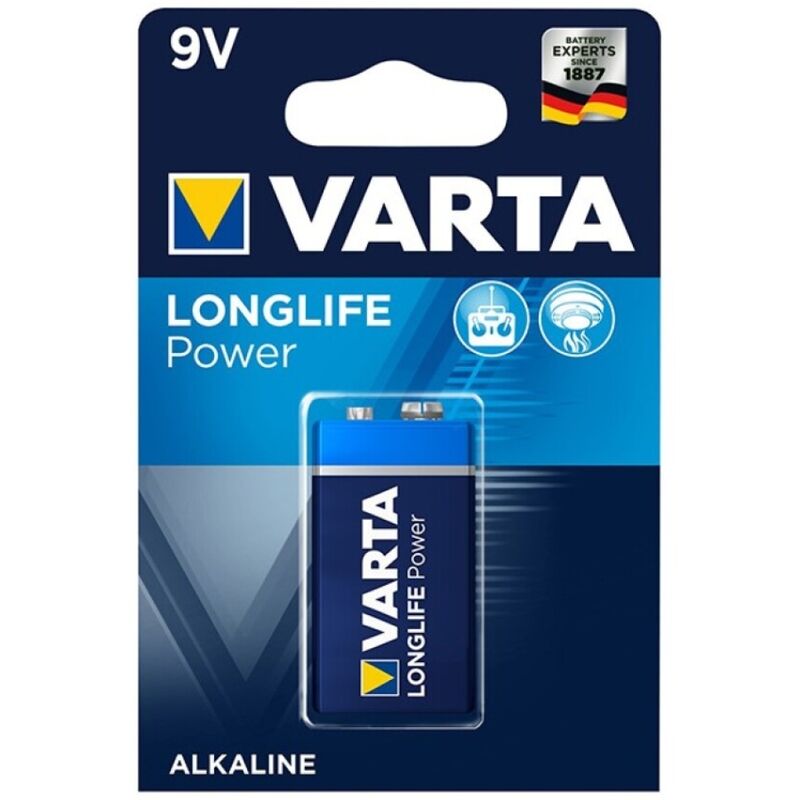 VARTA - LONGLIFE POWER ALKALINE BATTERY 9V LR61 BLISTER*1