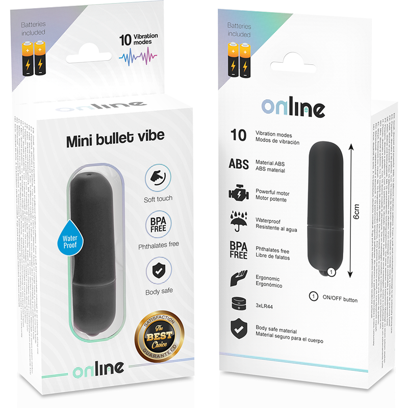 ONLINE - BLACK MINI VIBRATING BULLET