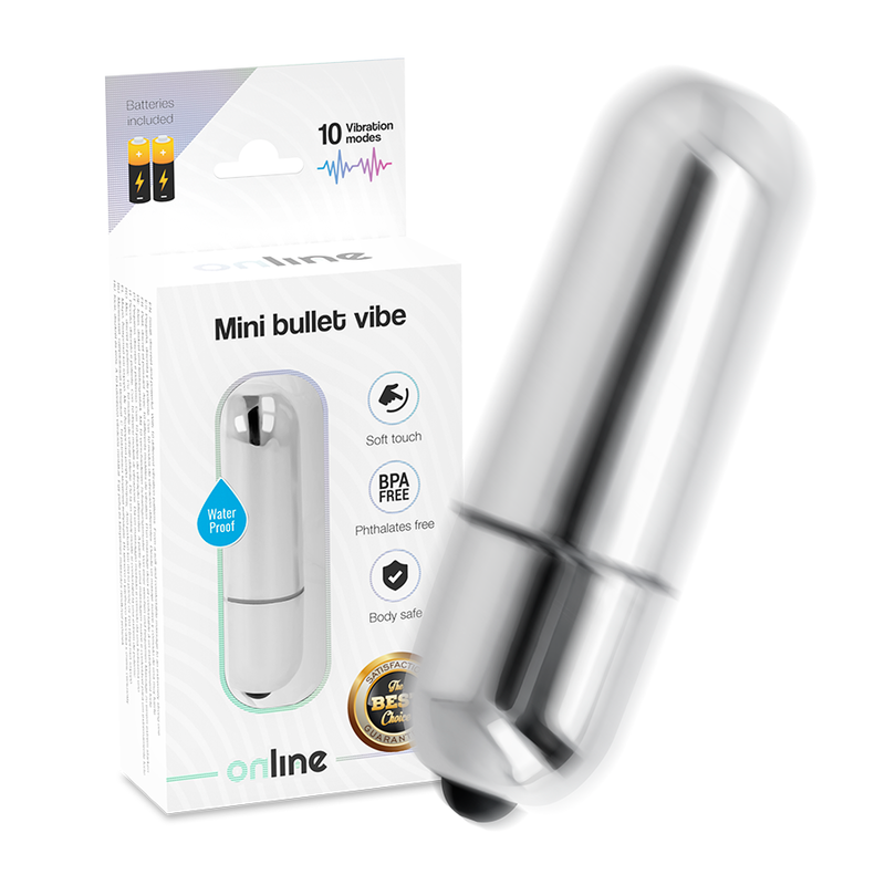 ONLINE - SILVER MINI VIBRATING BULLET