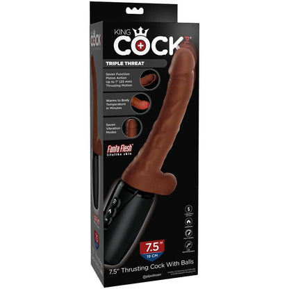 KING COCK - PLUS TRIPLE THREAT BROWN