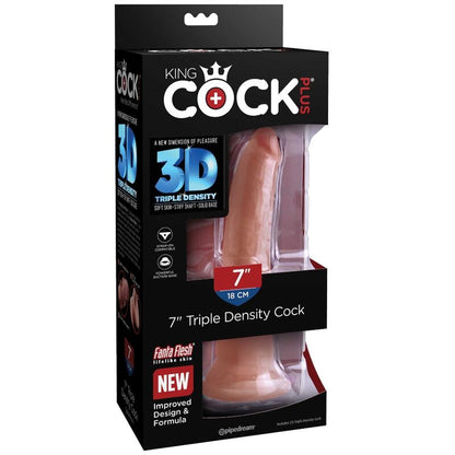 KING COCK - PLUS DILDO 3D TRIPLE DENSITY 18 CM