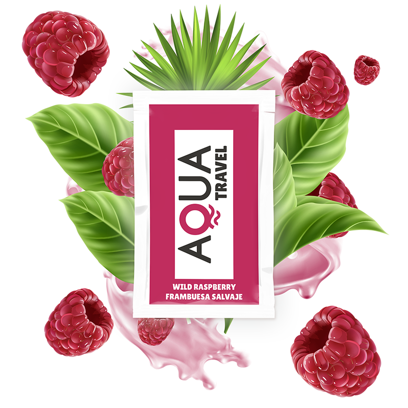 AQUA TRAVEL - WILD RASPBERRY FLAVOR WATER-BASED LUBRICANT 6 ML