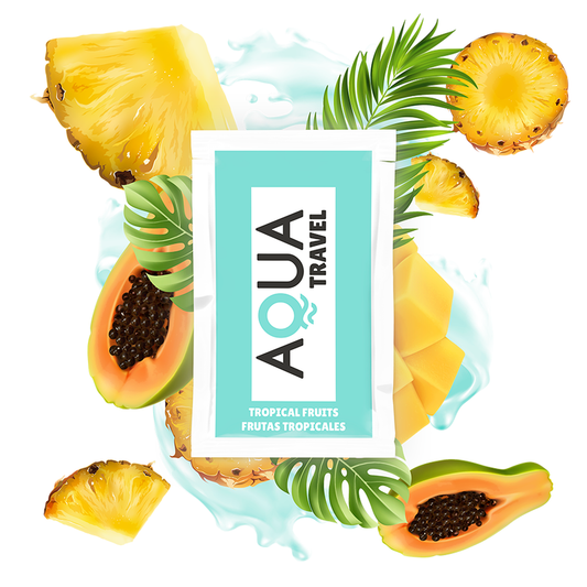 AQUA TRAVEL - TROPICAL FRUIT FLAVOR WATER-BASED LUBRICANT 6 ML